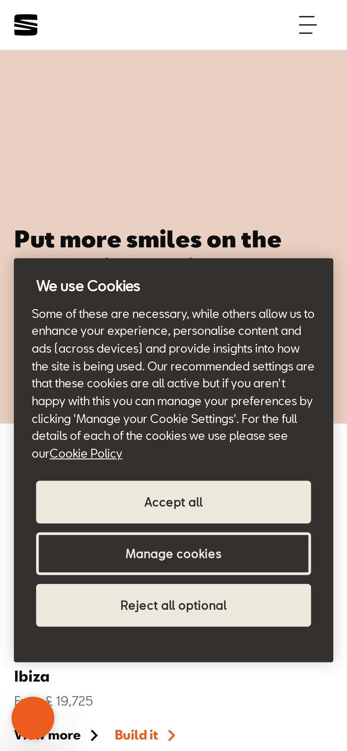 seat.co.uk Mobile Screenshot