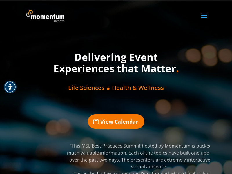 momentumevents.com Desktop Screenshot