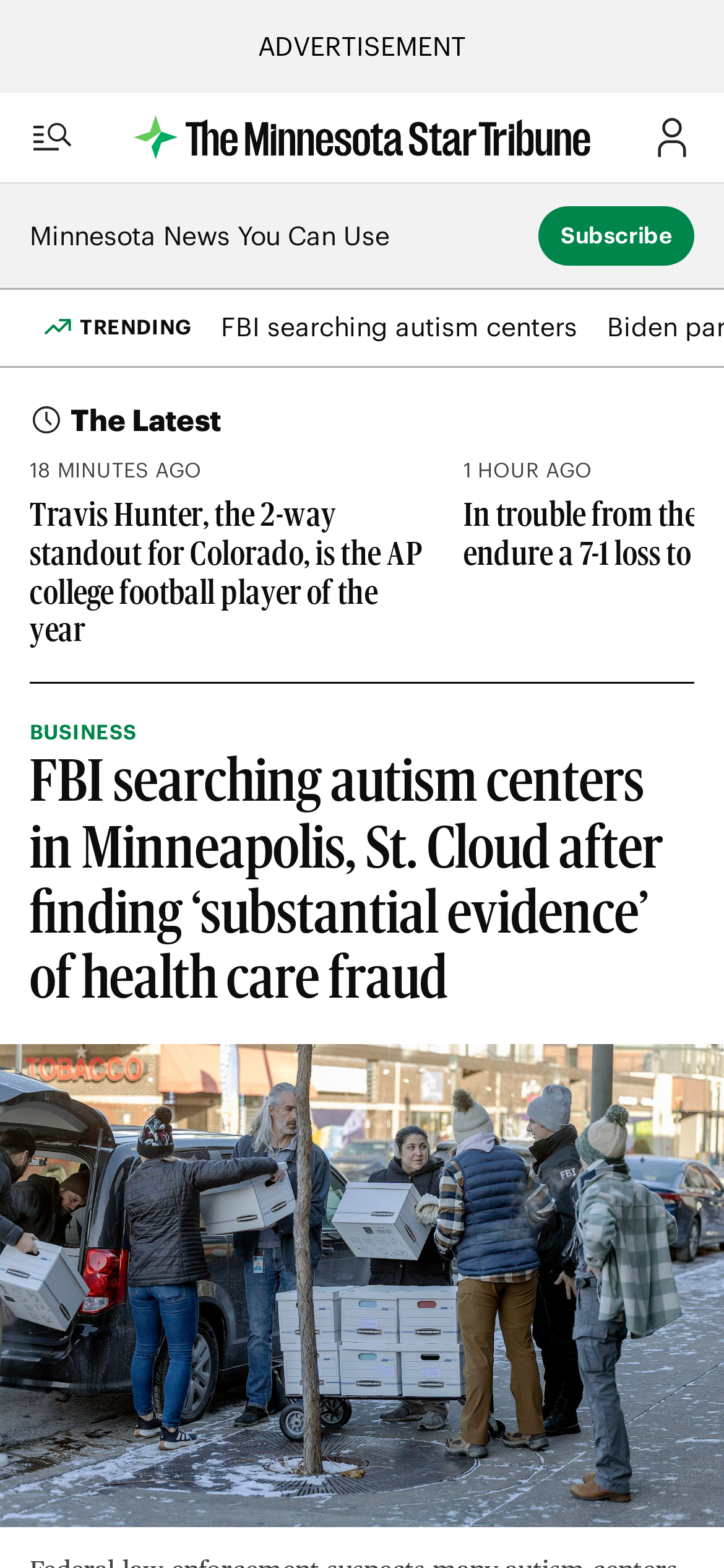 startribune.com Mobile Screenshot