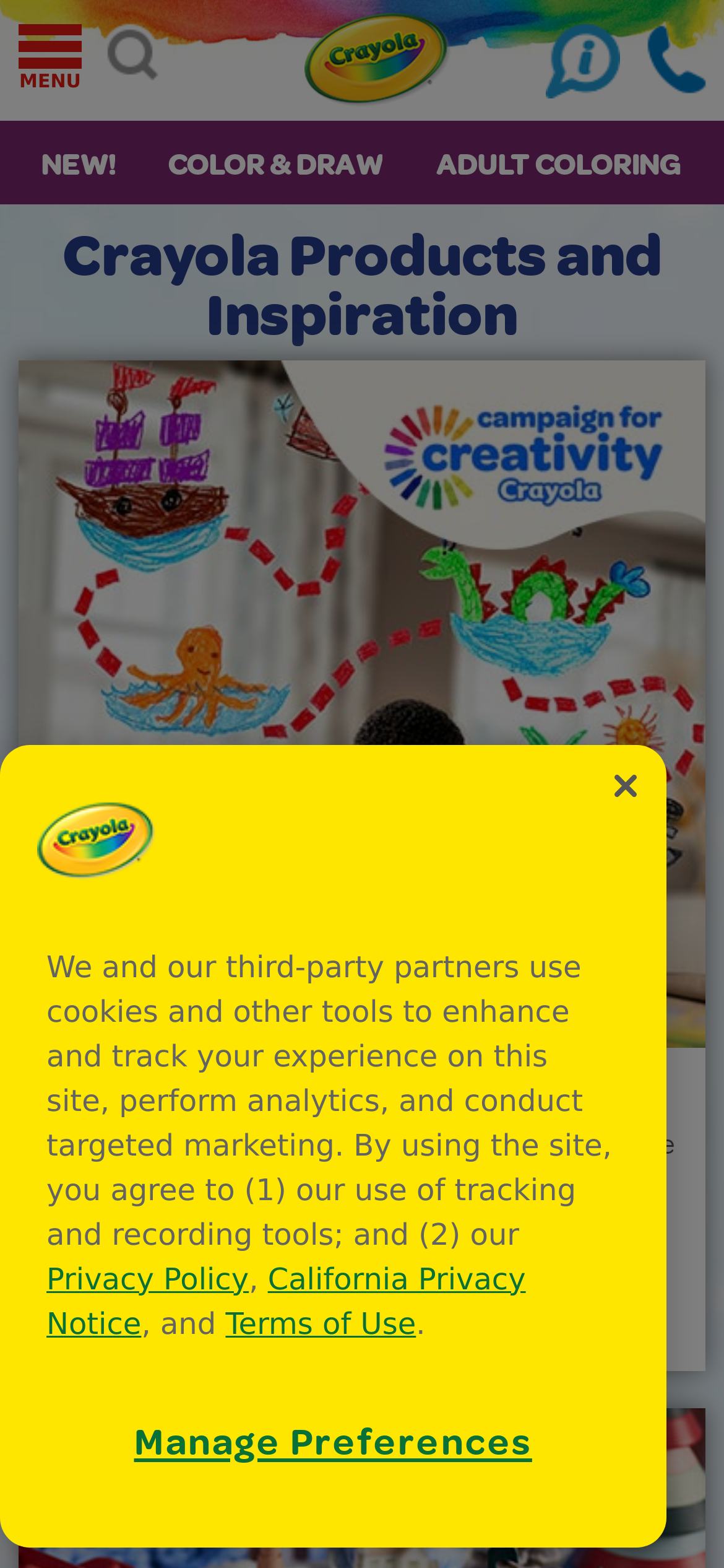 crayola.com Mobile Screenshot