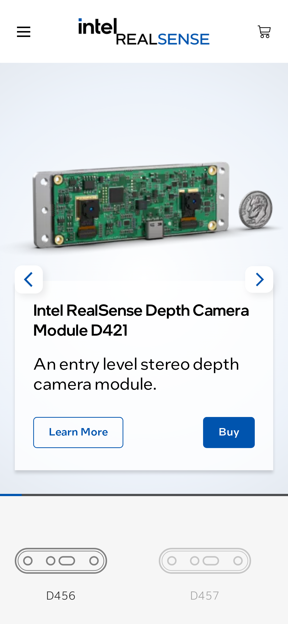 intelrealsense.com Mobile Screenshot