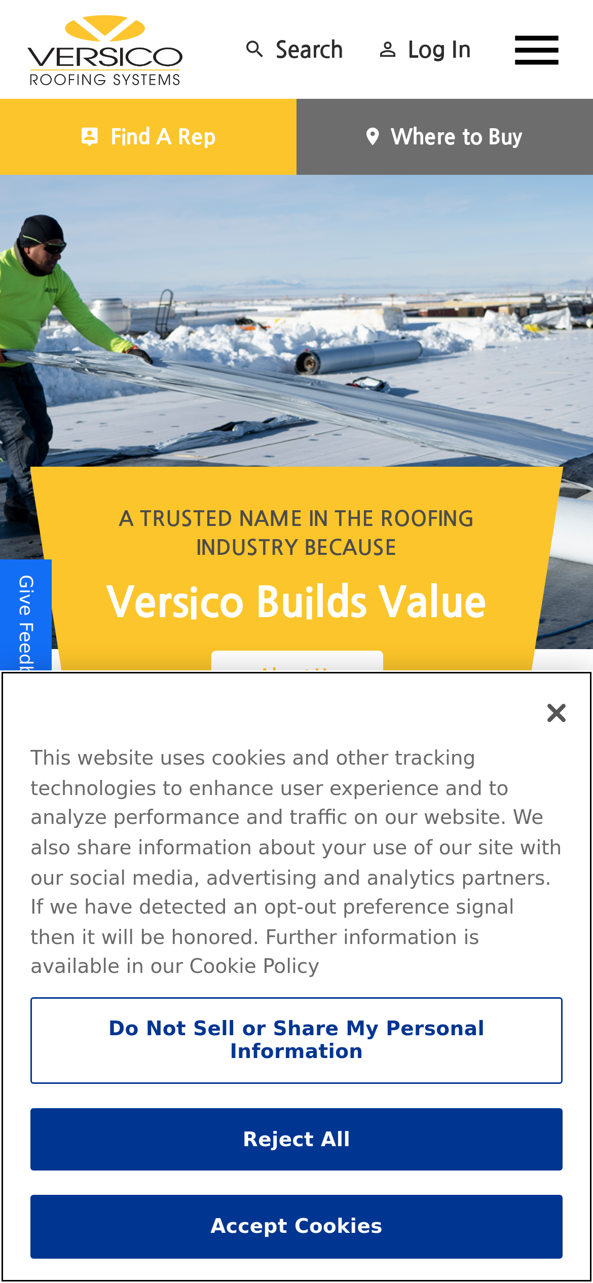 versico.com Mobile Screenshot