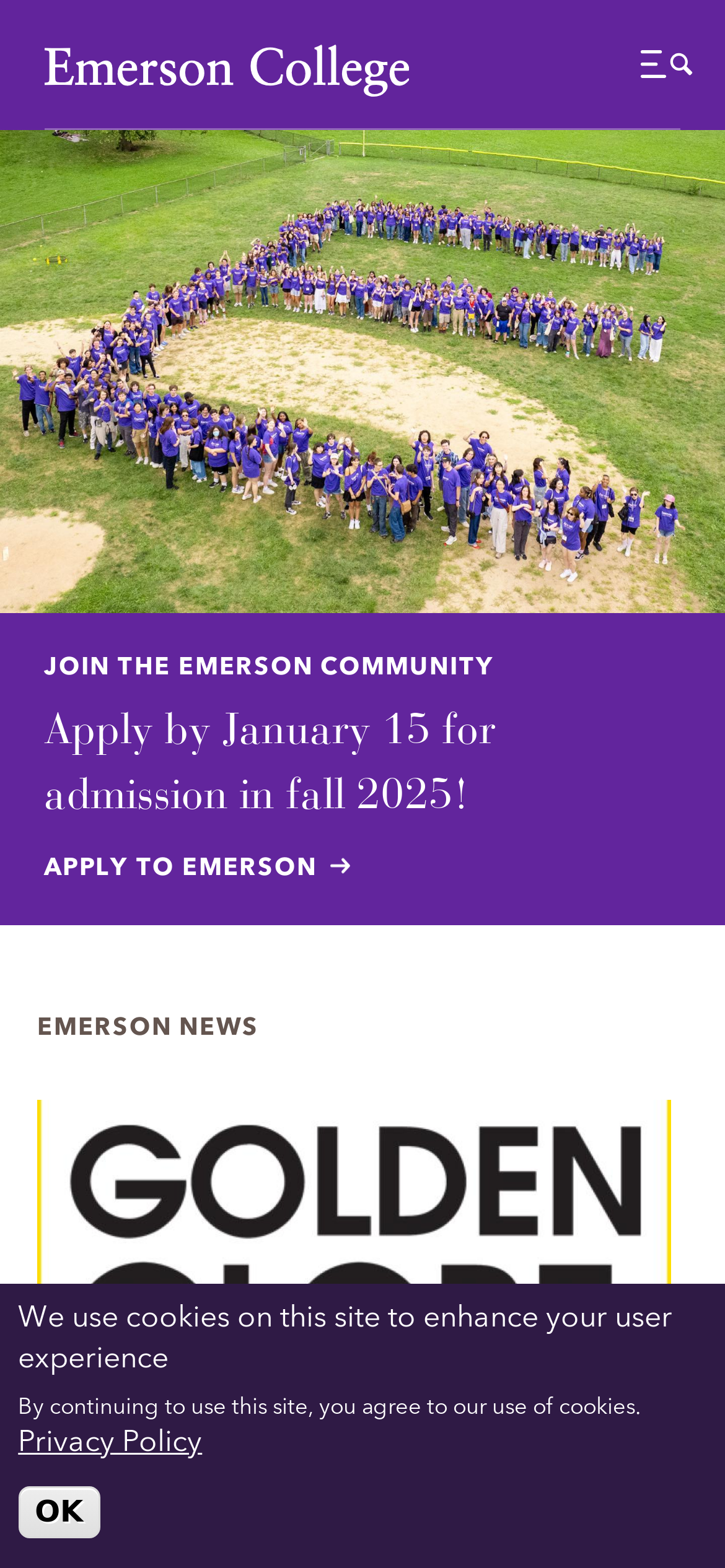 emerson.edu Mobile Screenshot