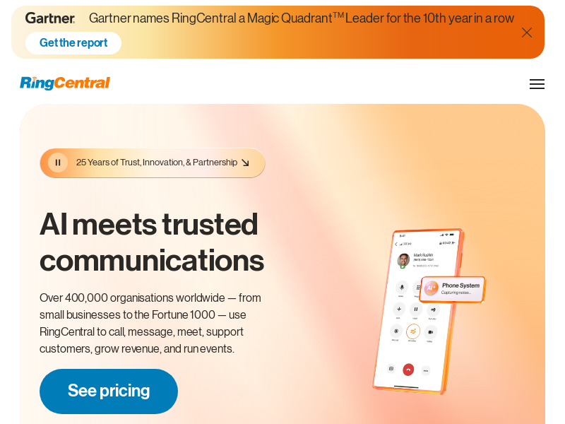 ringcentral.co.uk Desktop Screenshot