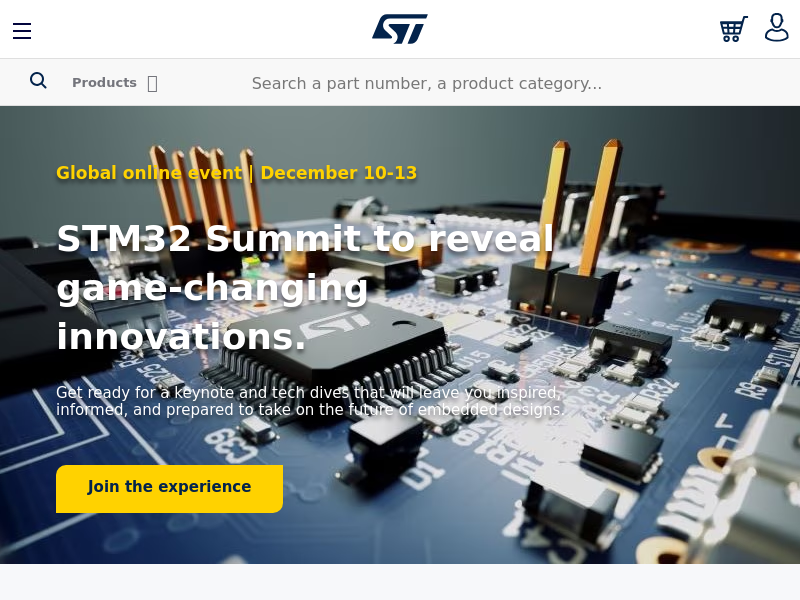 st.com Desktop Screenshot