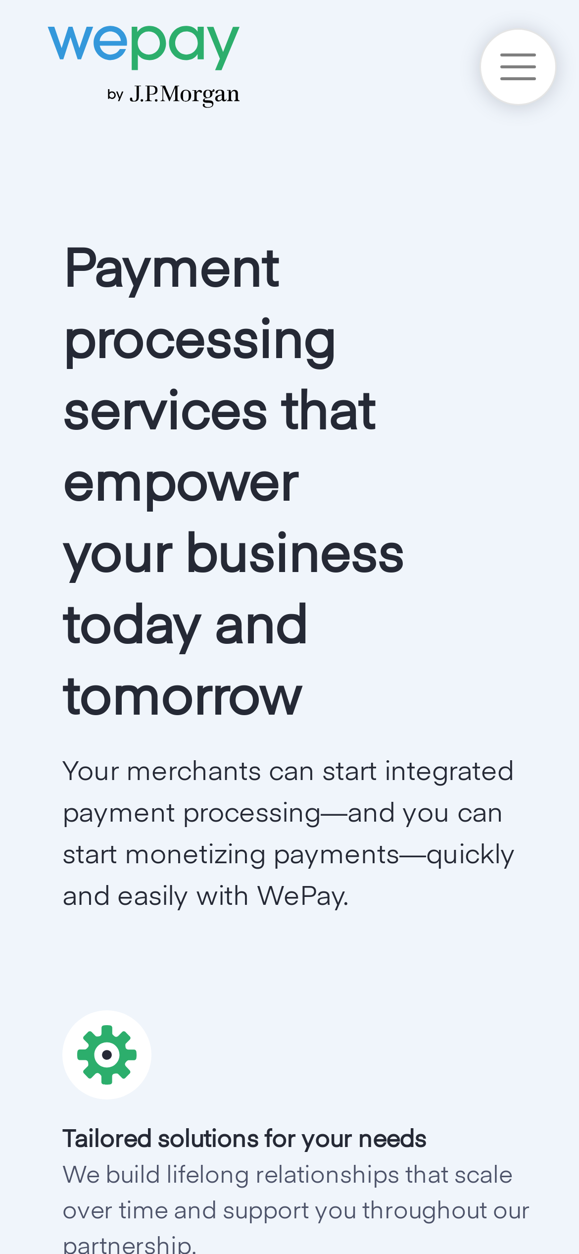 wepay.com Mobile Screenshot