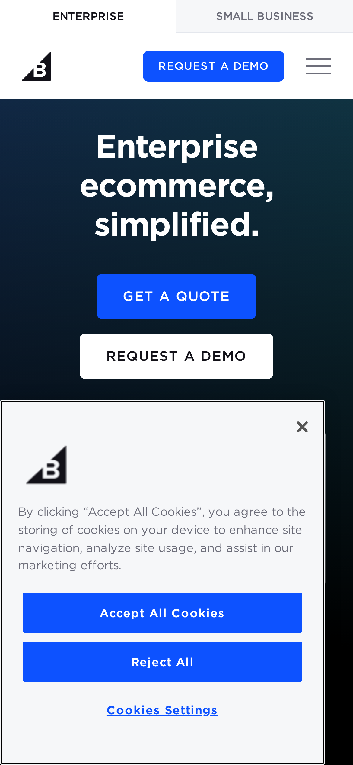 bigcommerce.com Mobile Screenshot