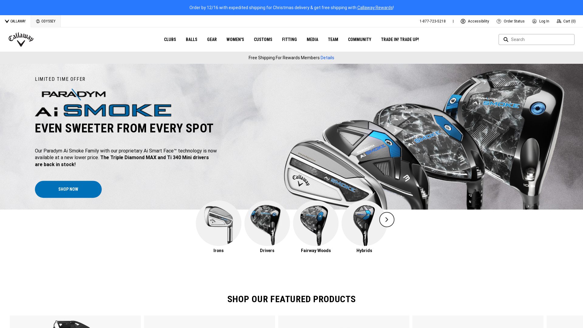 callawaygolf.com Desktop Screenshot
