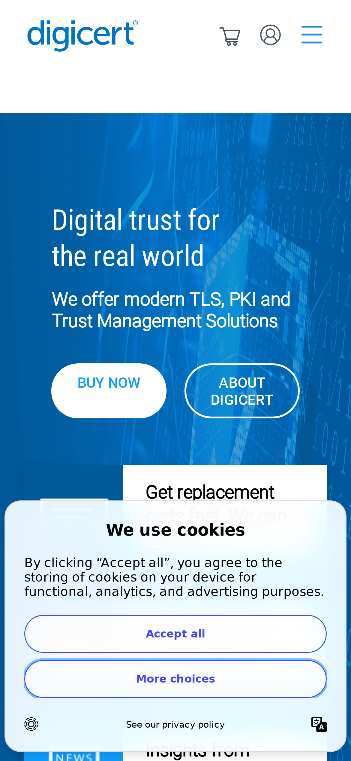 digicert.com Mobile Screenshot