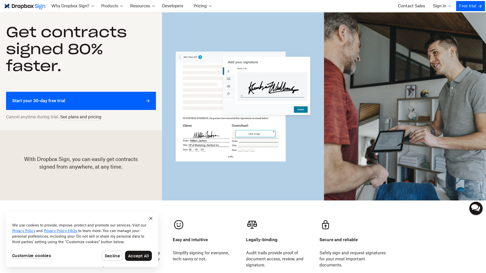 hellosign.com Desktop Screenshot