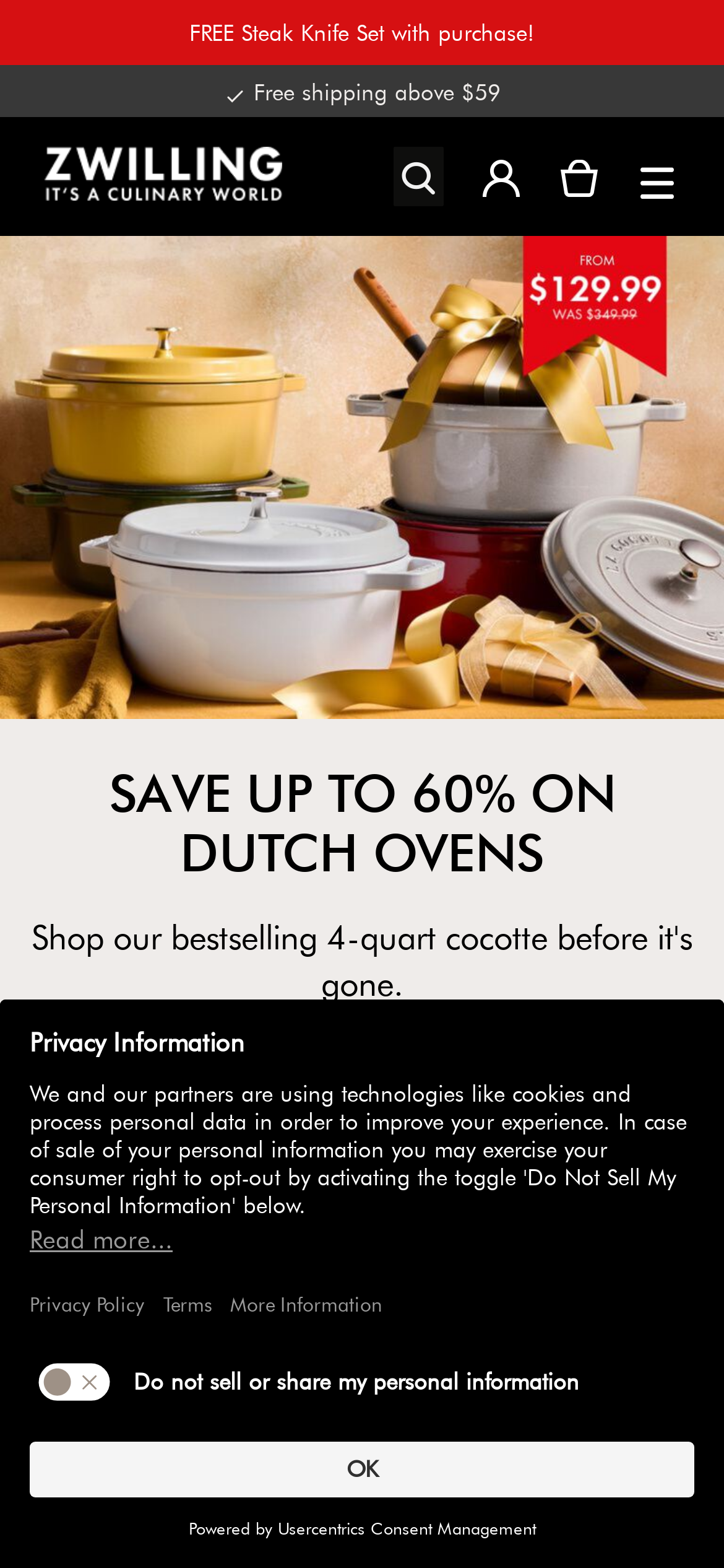 zwilling.com Mobile Screenshot