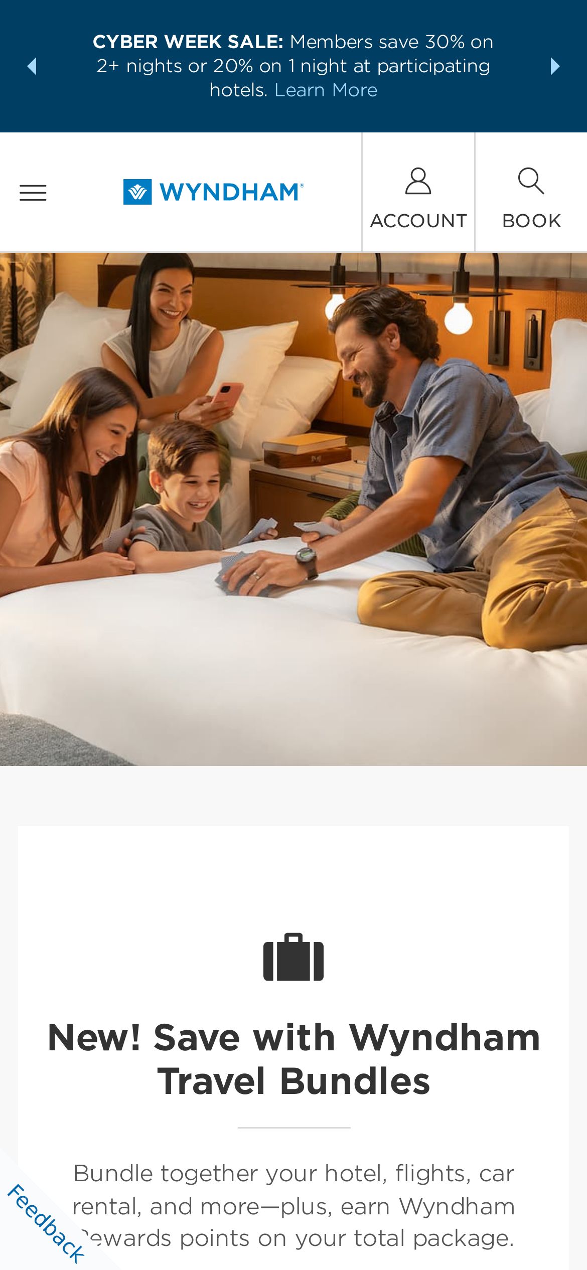wyndham.com Mobile Screenshot