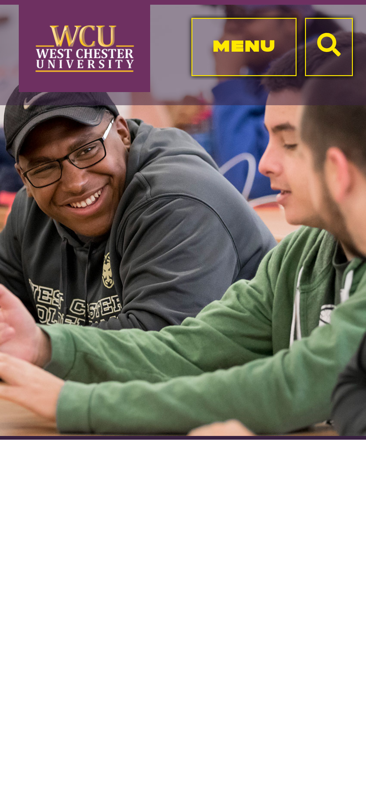 wcupa.edu Mobile Screenshot