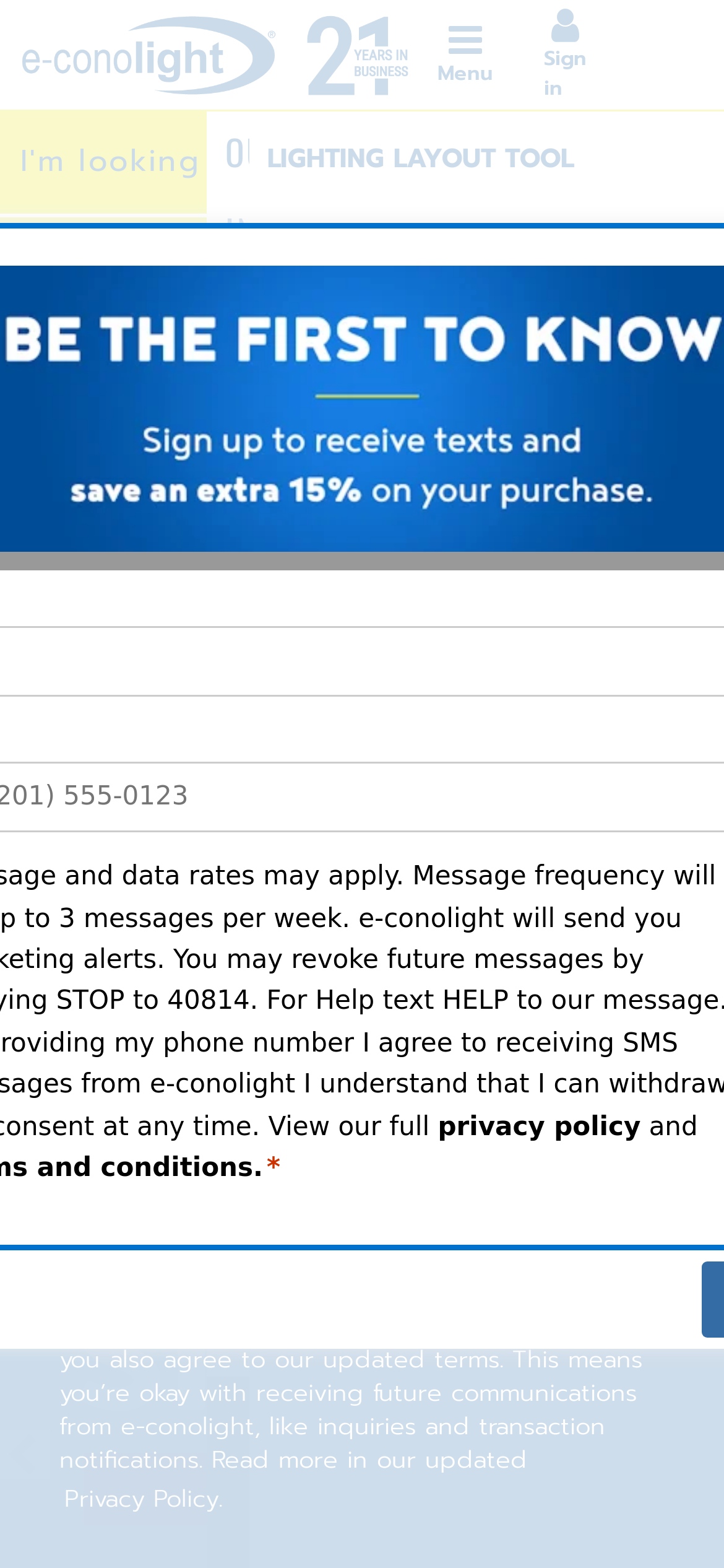 e-conolight.com Mobile Screenshot
