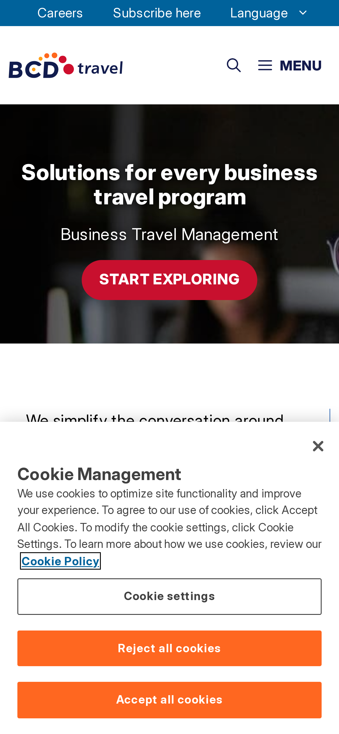 bcdtravel.com Mobile Screenshot