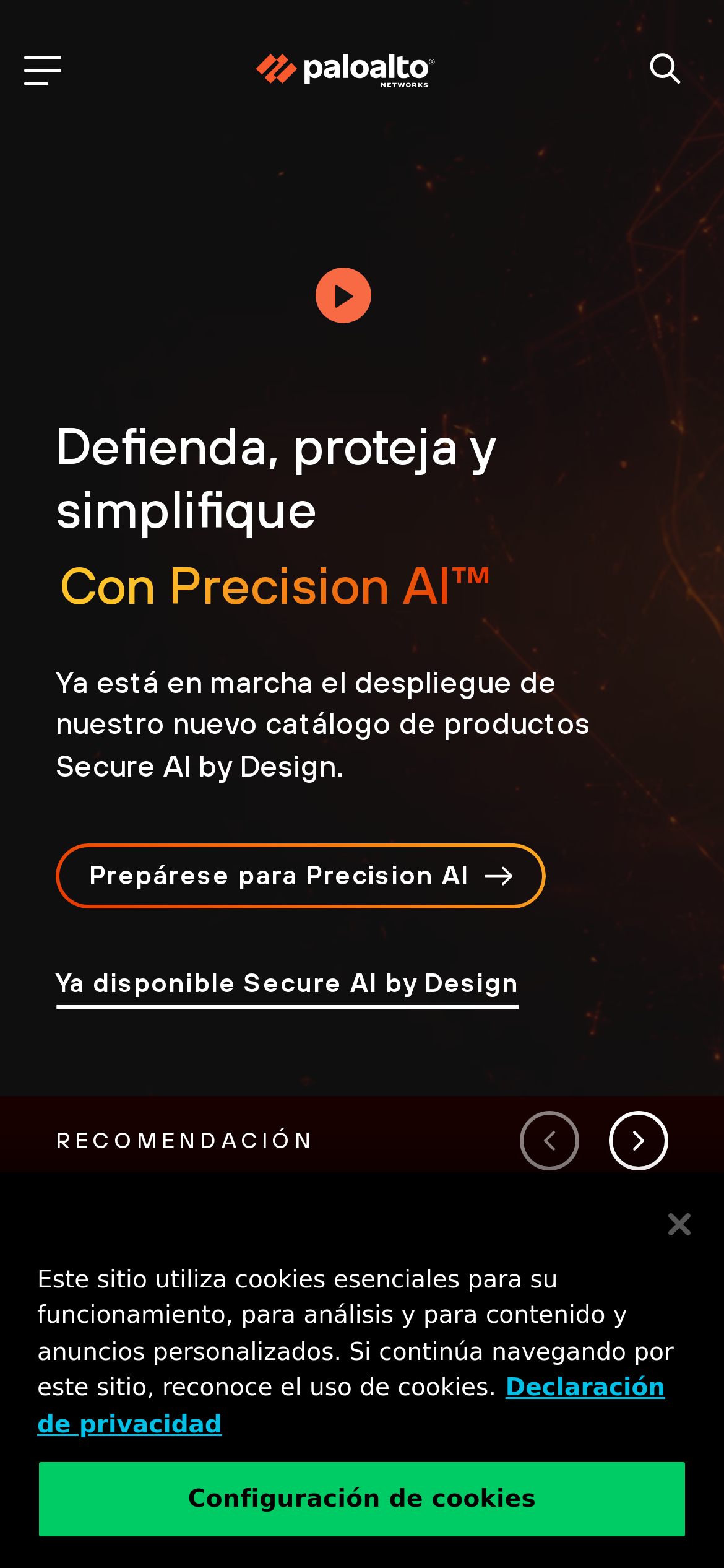 paloaltonetworks.es Mobile Screenshot