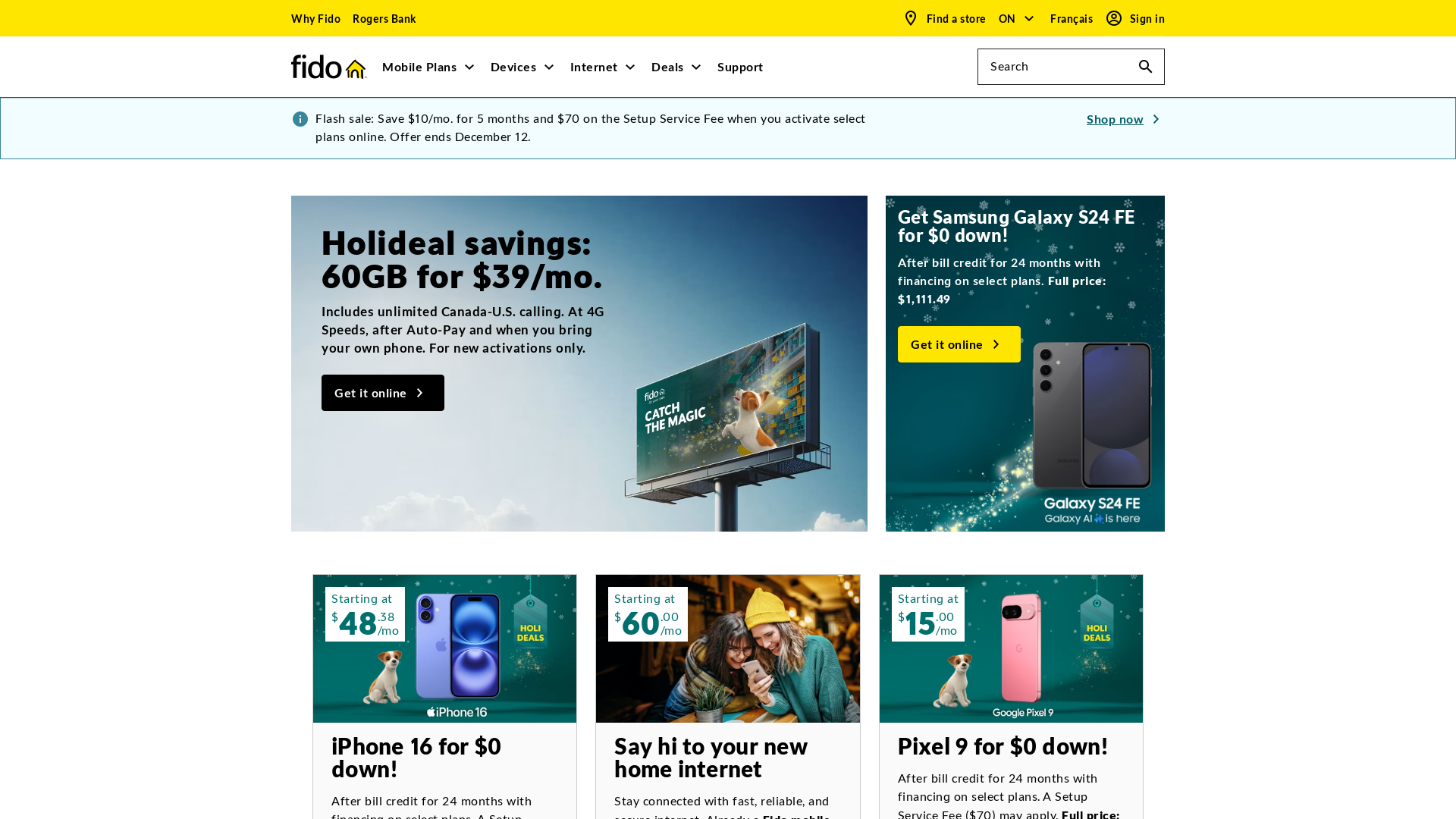 fido.ca Desktop Screenshot