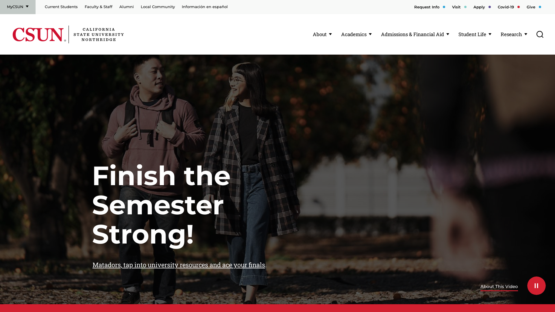csun.edu Desktop Screenshot