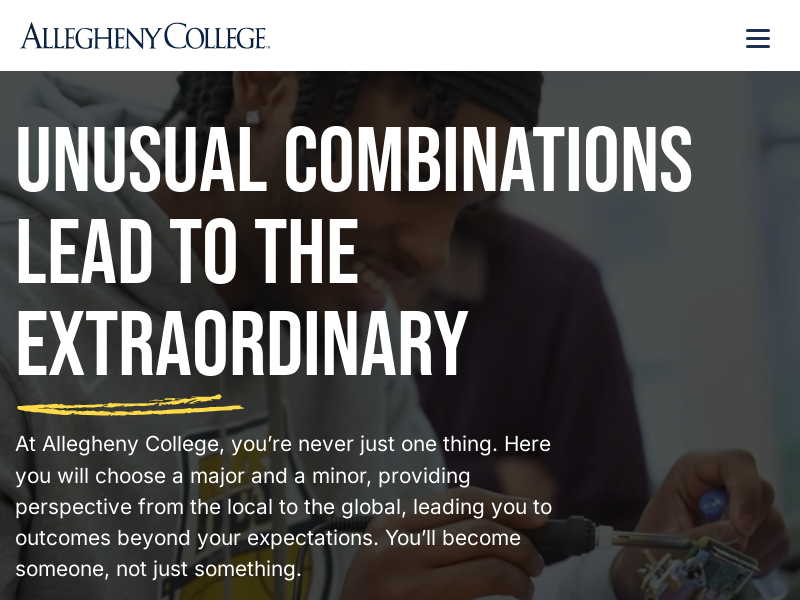 allegheny.edu Desktop Screenshot
