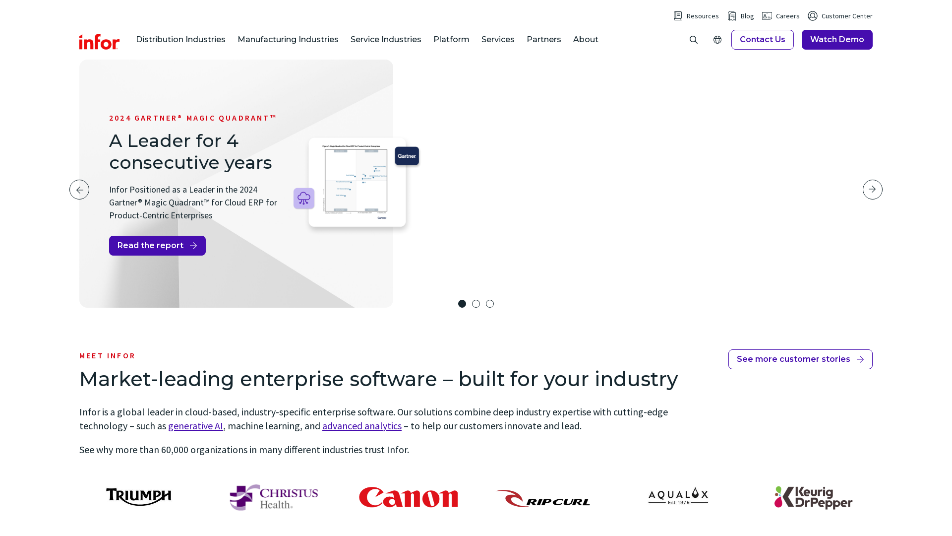 infor.com Desktop Screenshot