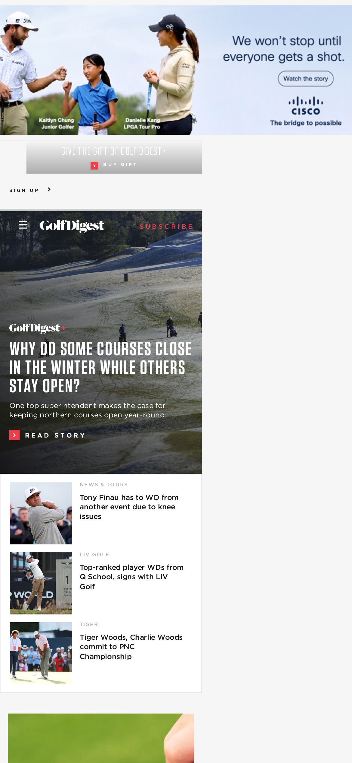 golfdigest.com Mobile Screenshot