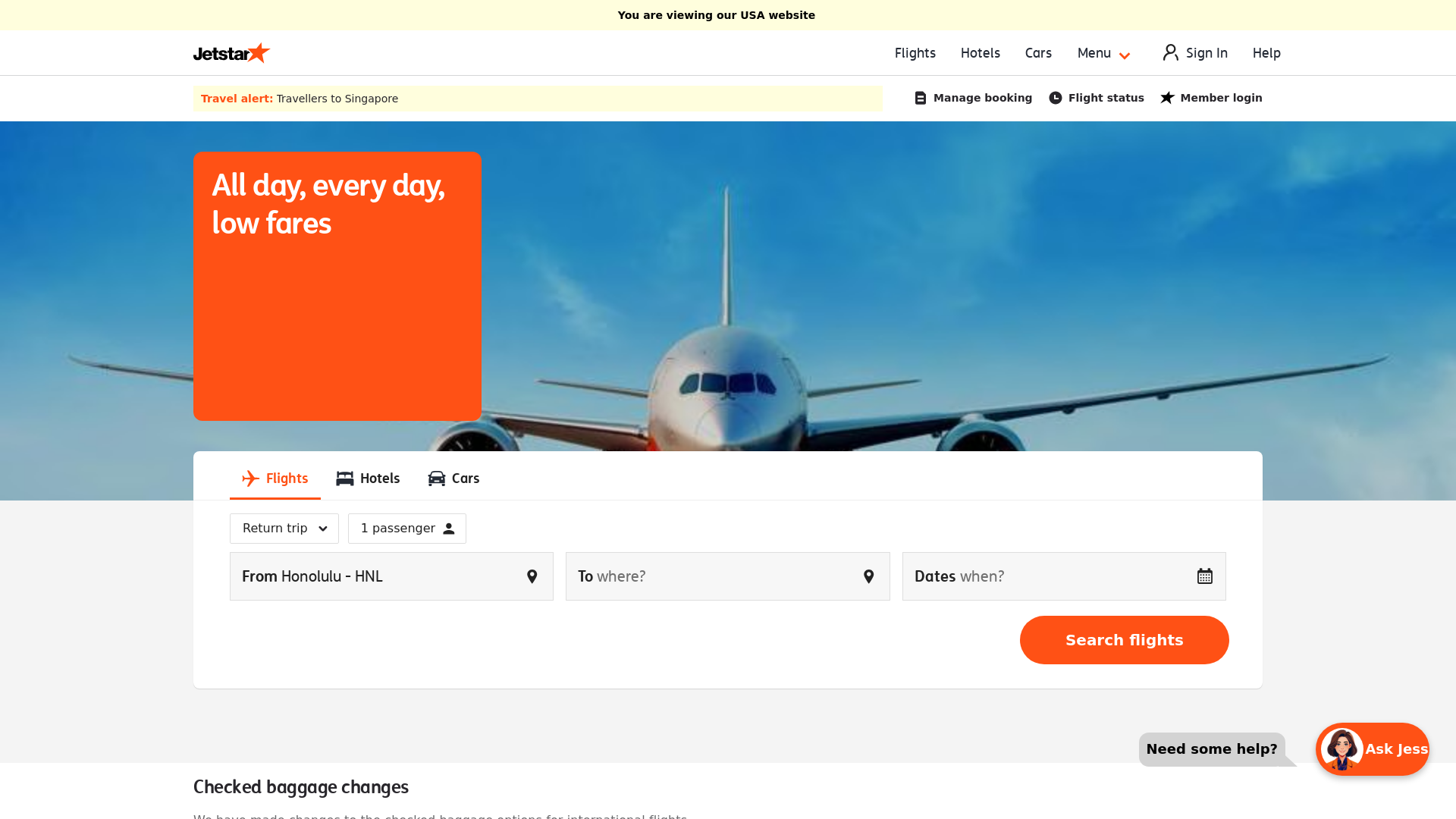 jetstar.com Desktop Screenshot
