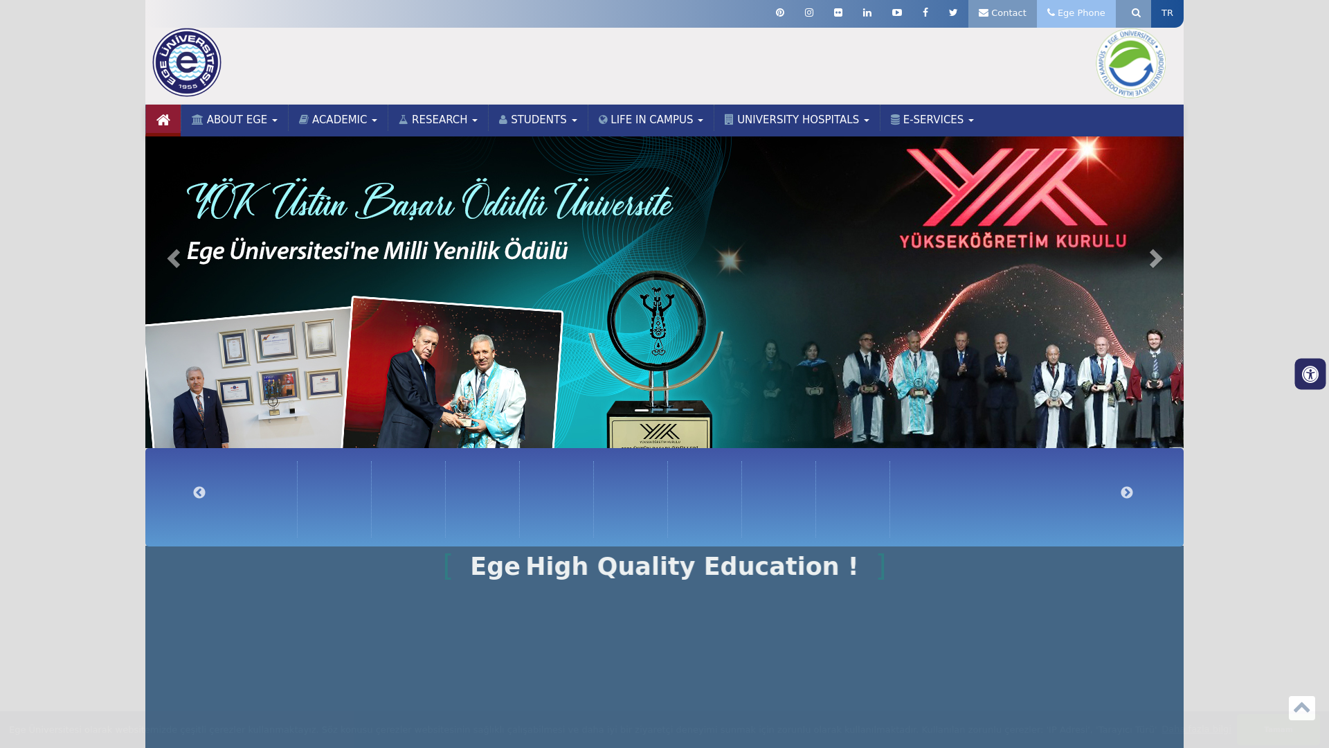 ege.edu.tr Desktop Screenshot