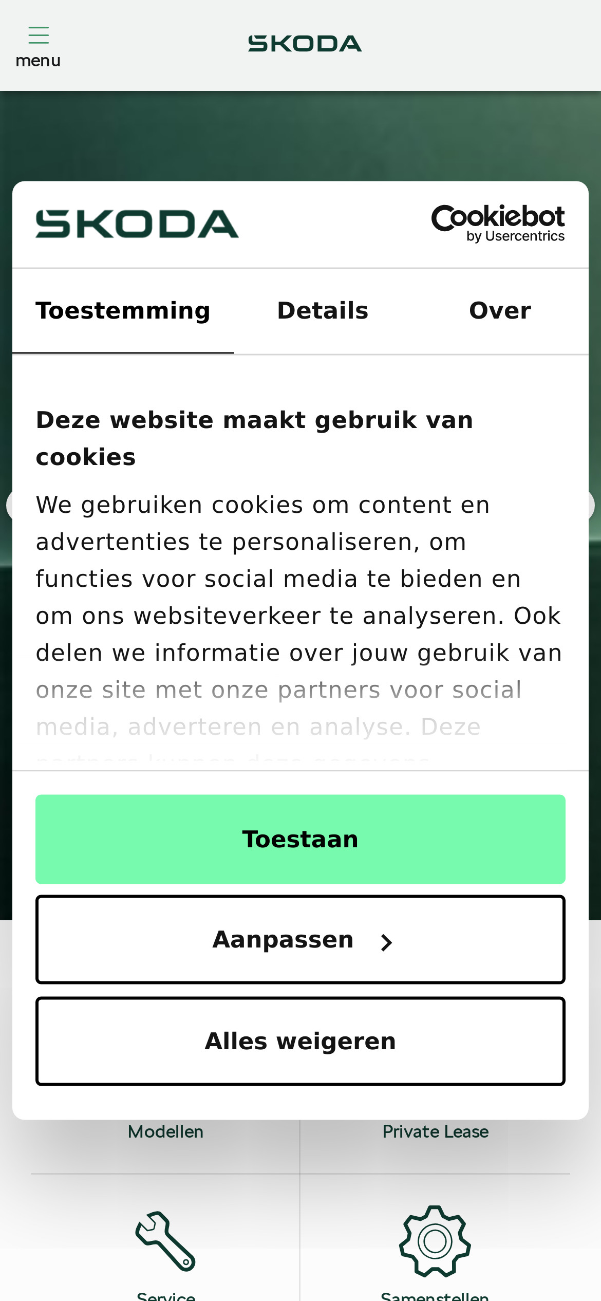 skoda.nl Mobile Screenshot