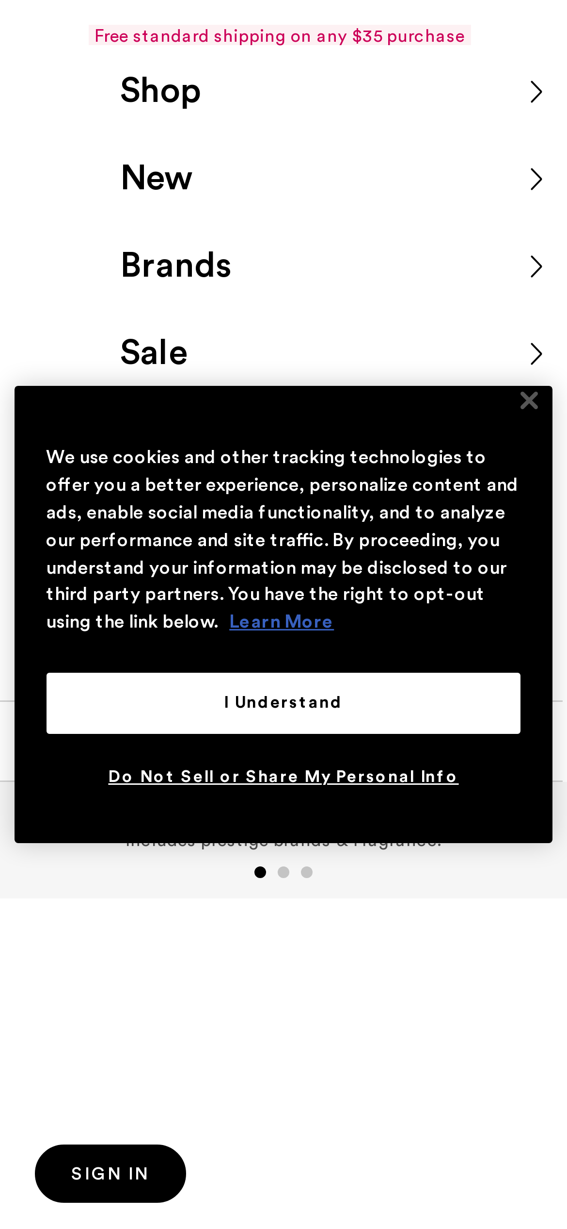 ulta.com Mobile Screenshot