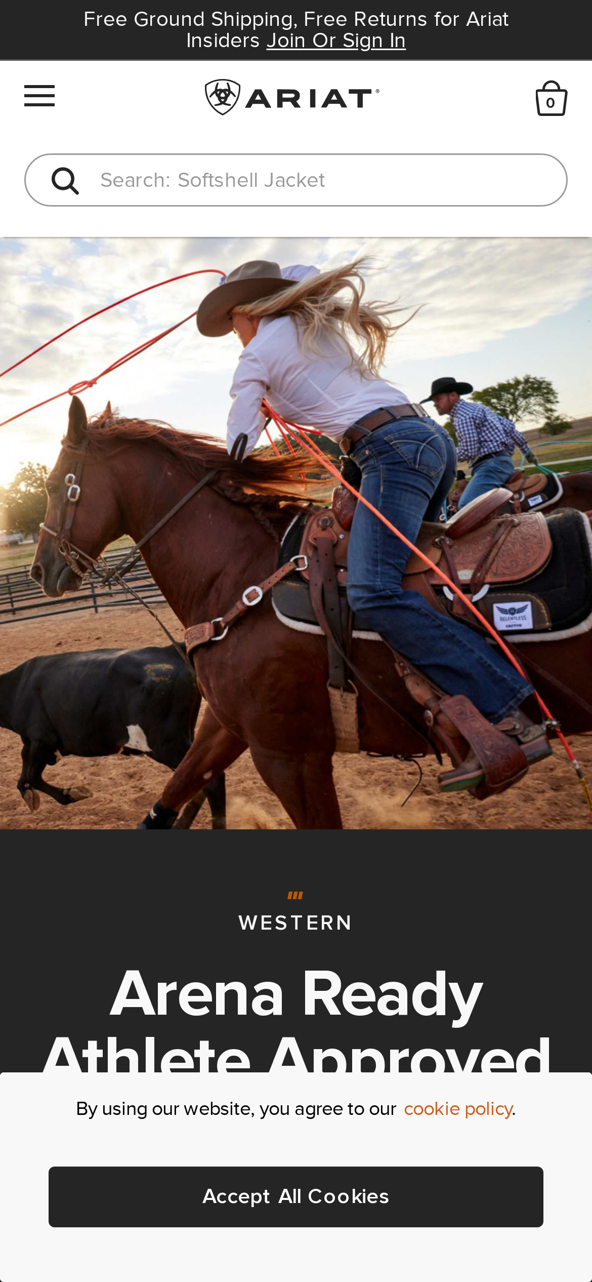 ariat.com Mobile Screenshot