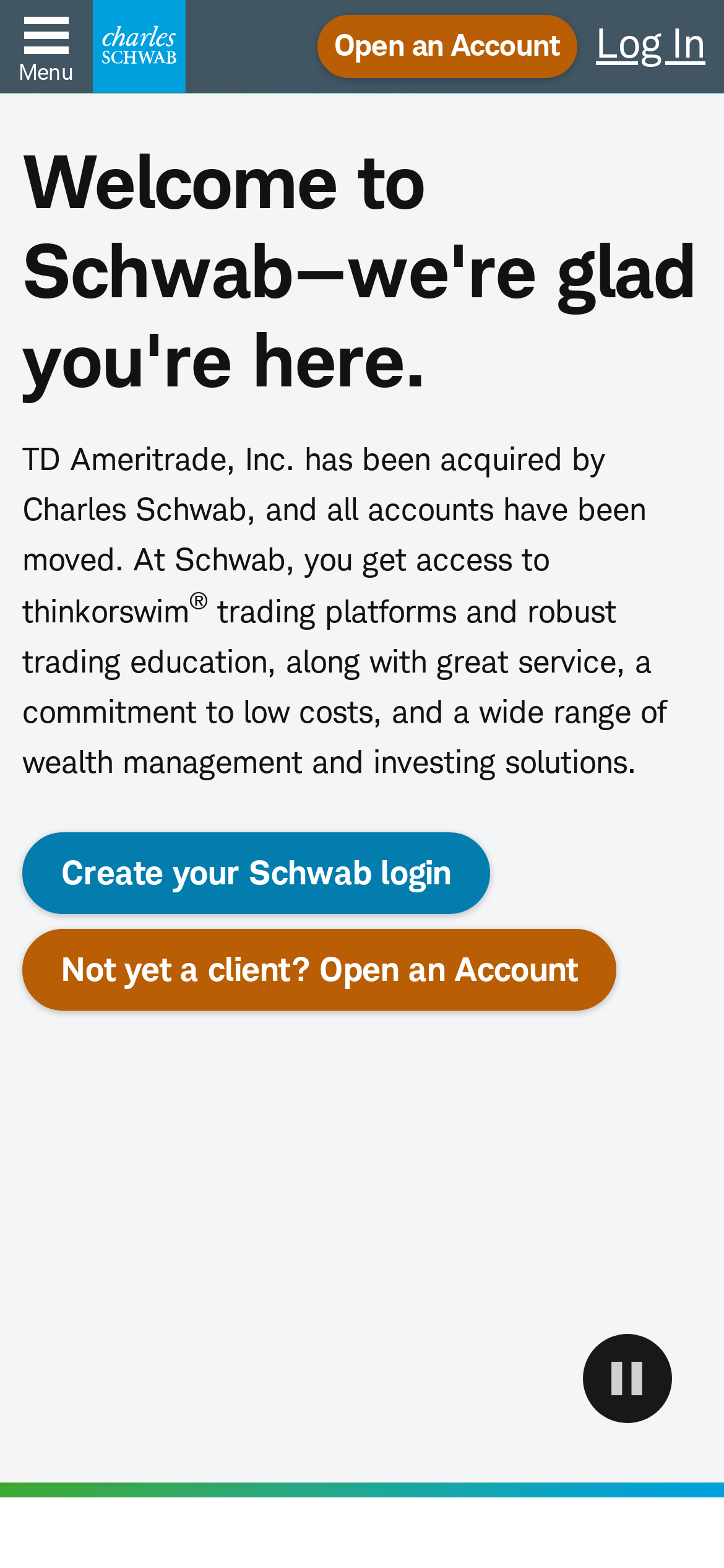 tdameritrade.com Mobile Screenshot