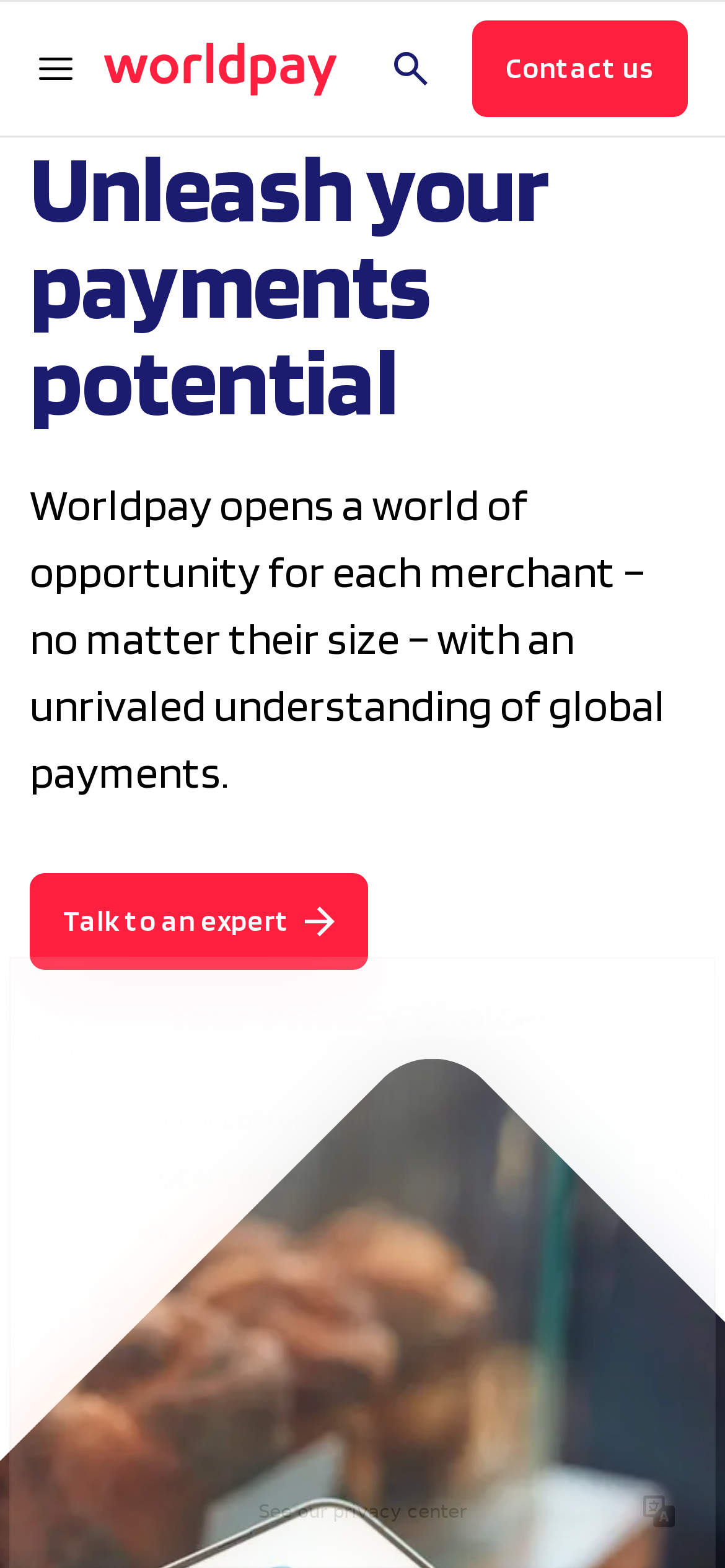 worldpay.com Mobile Screenshot