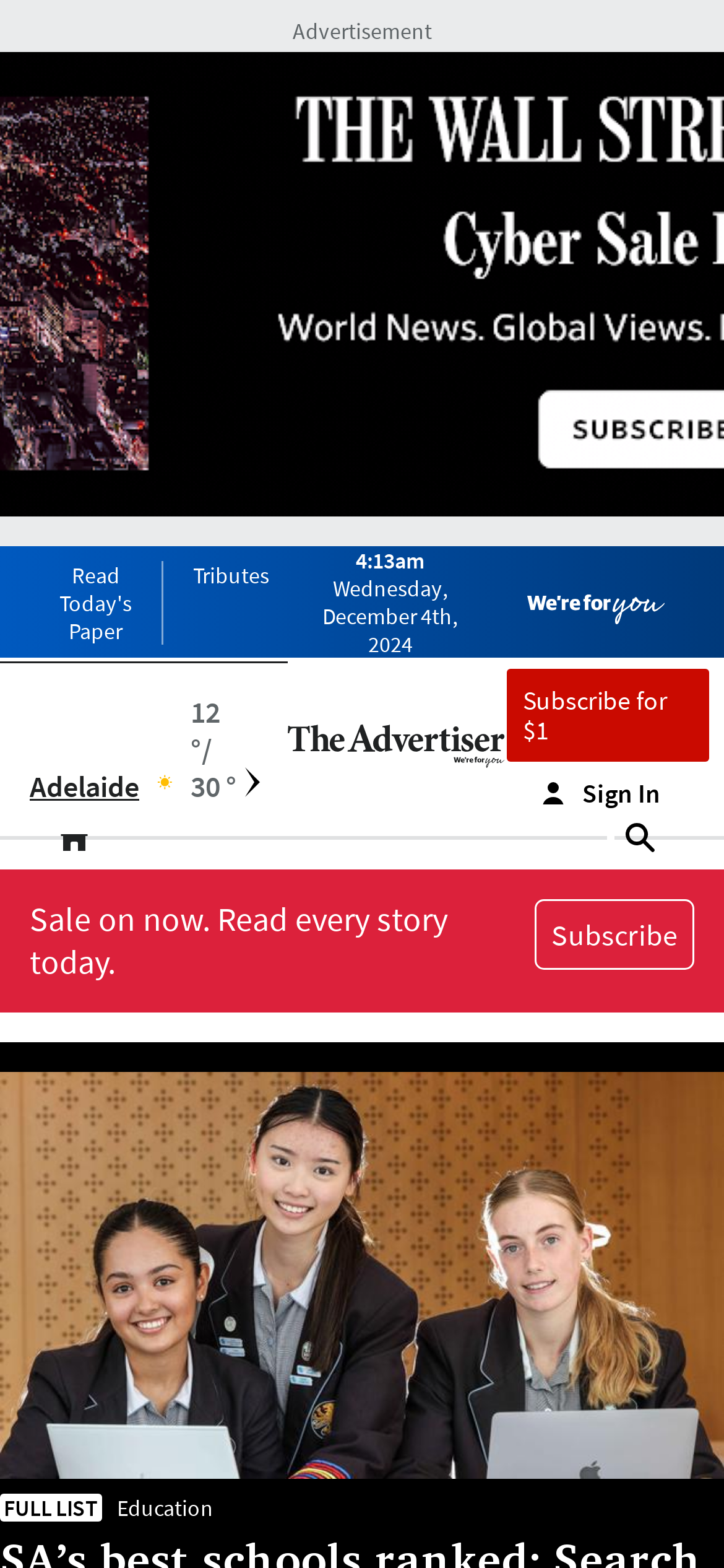 adelaidenow.com.au Mobile Screenshot