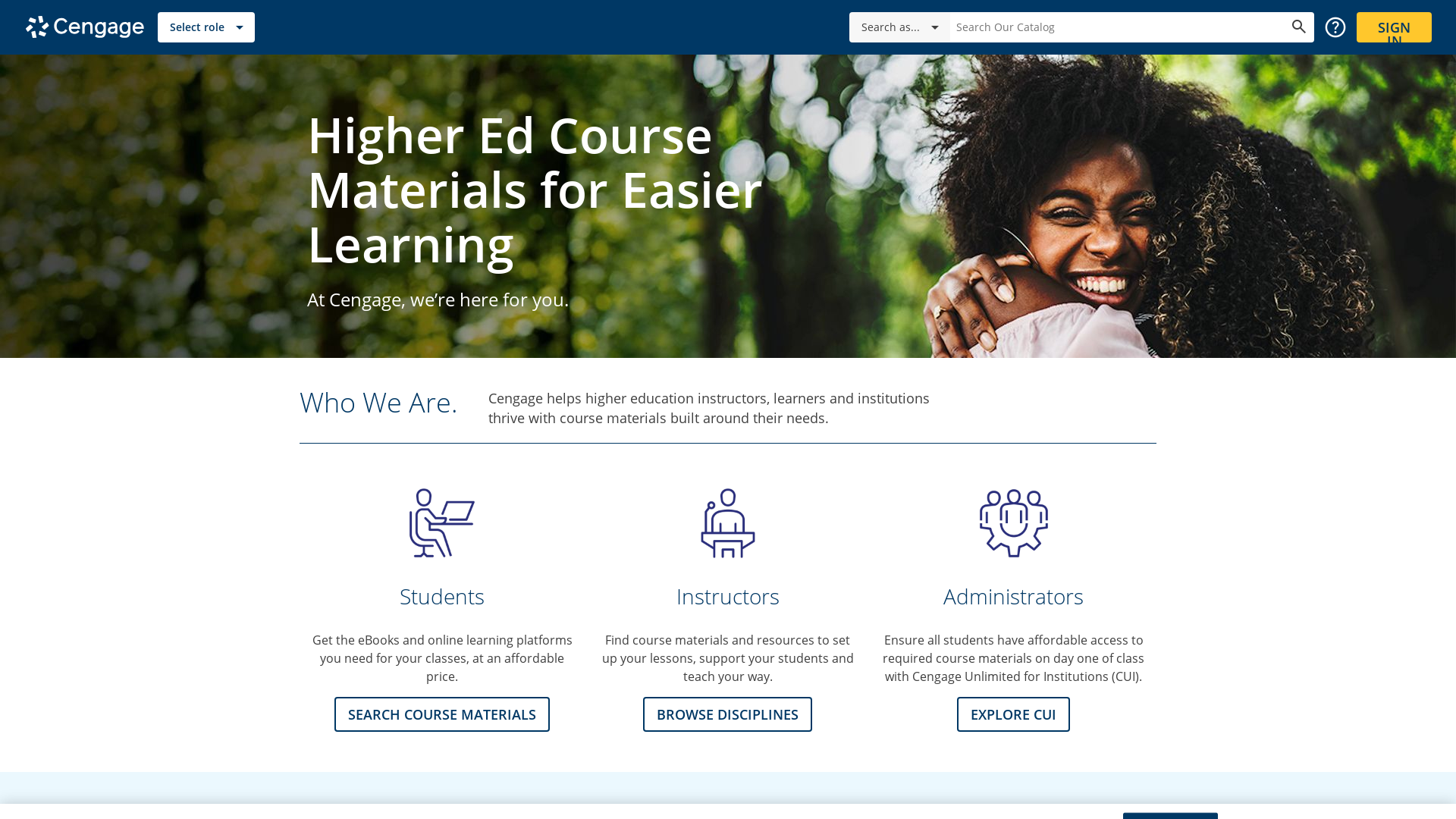 cengage.com Desktop Screenshot
