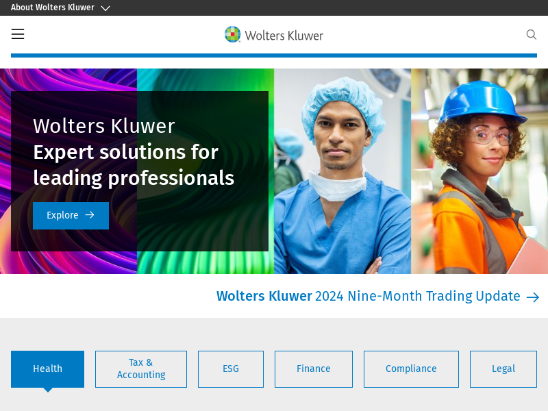 wolterskluwer.com Desktop Screenshot