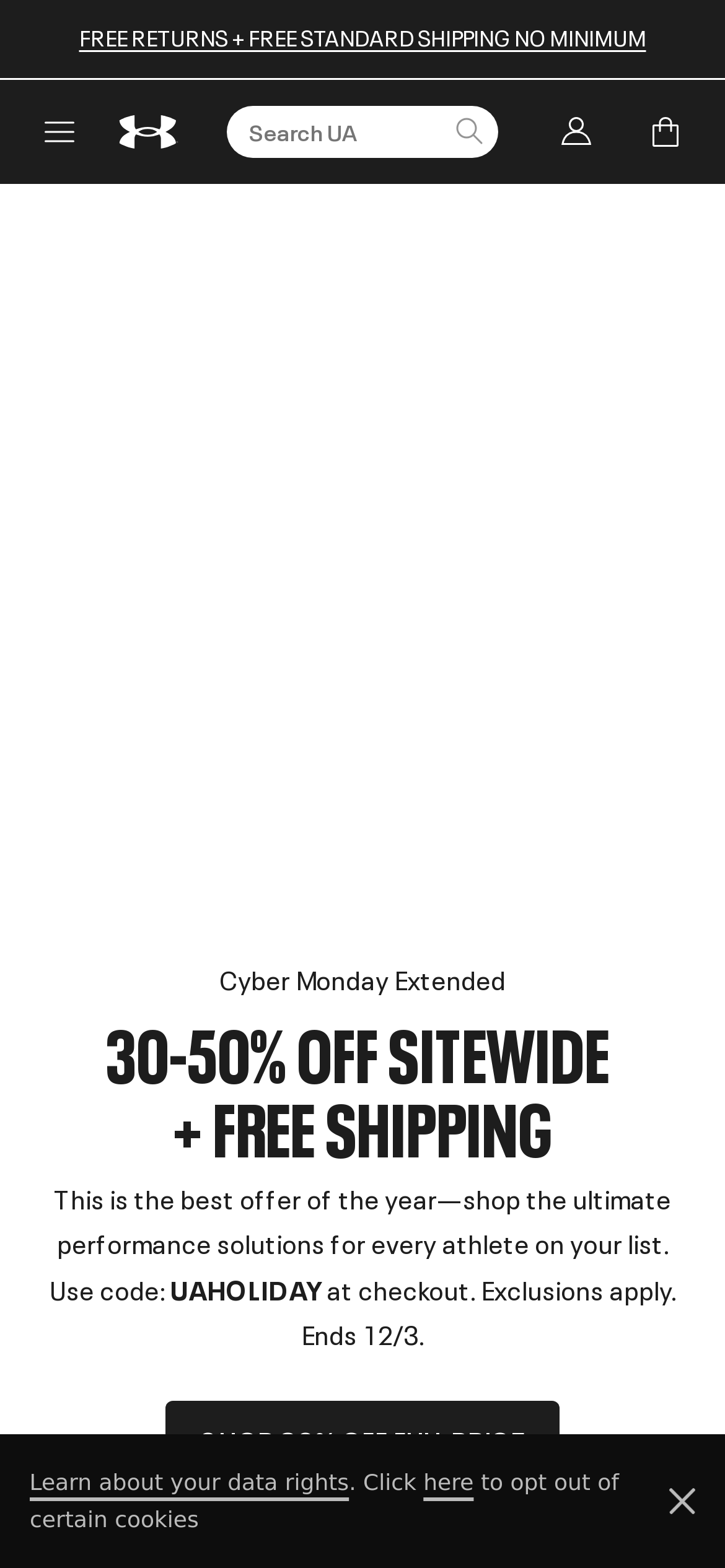 underarmour.ca Mobile Screenshot