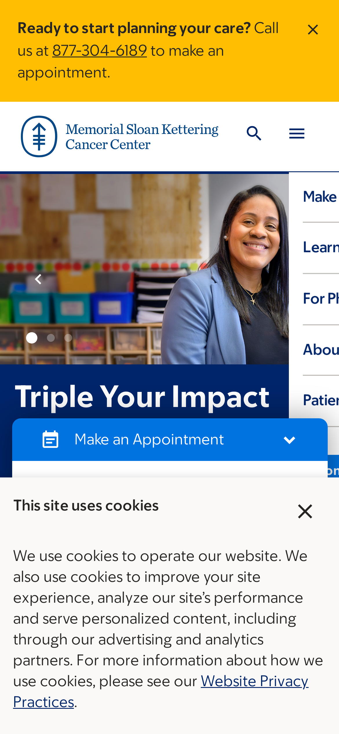 mskcc.org Mobile Screenshot