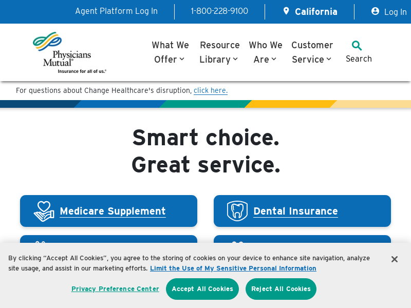 physiciansmutual.com Desktop Screenshot