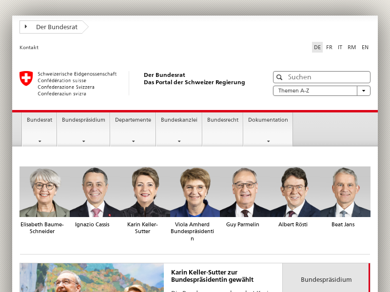 admin.ch Desktop Screenshot