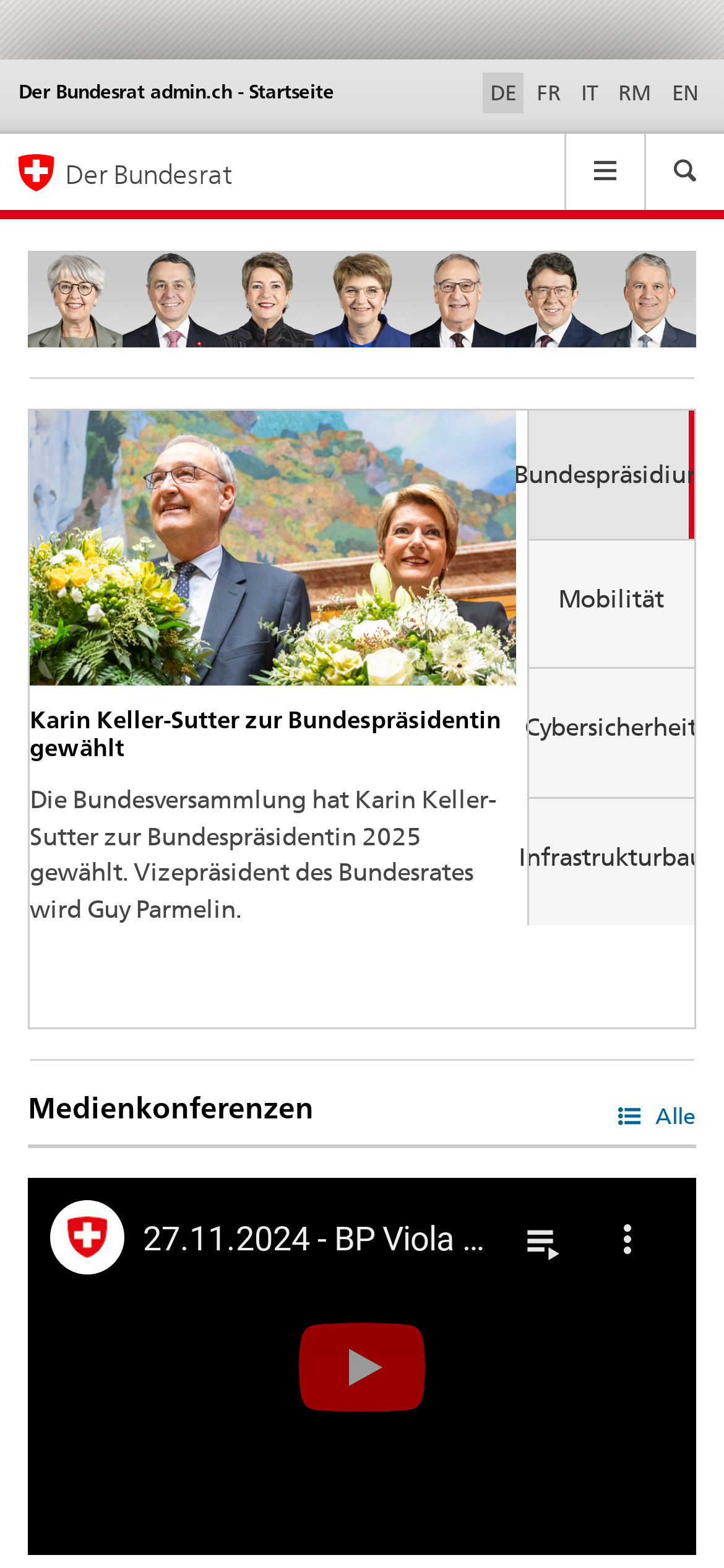 admin.ch Mobile Screenshot