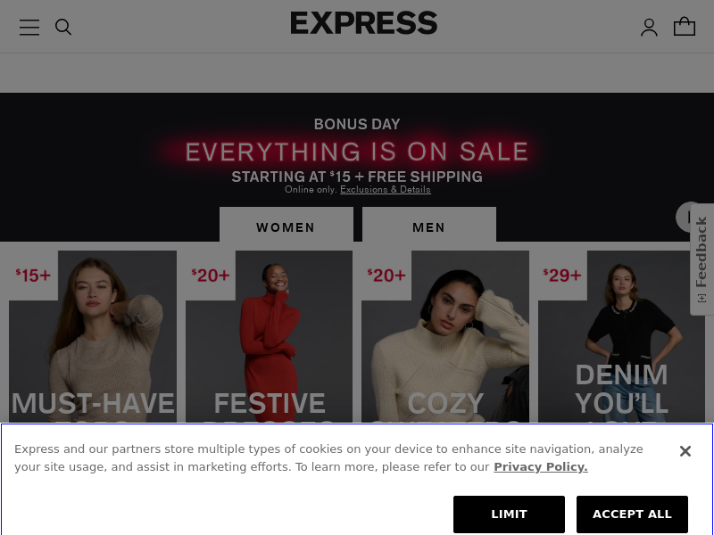 express.com Desktop Screenshot