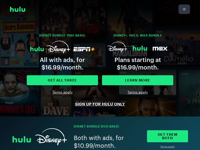 hulu.com Desktop Screenshot