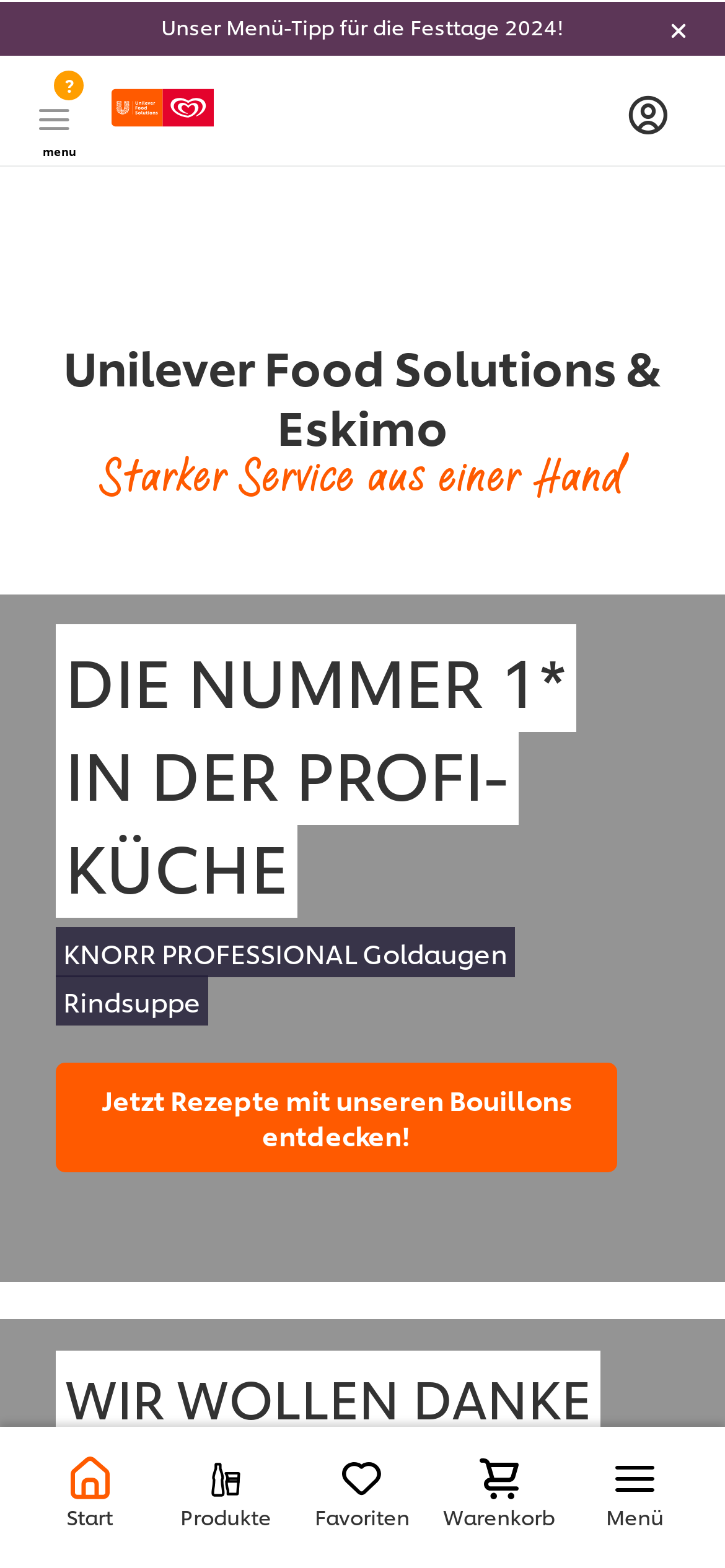 unileverfoodsolutions.at Mobile Screenshot