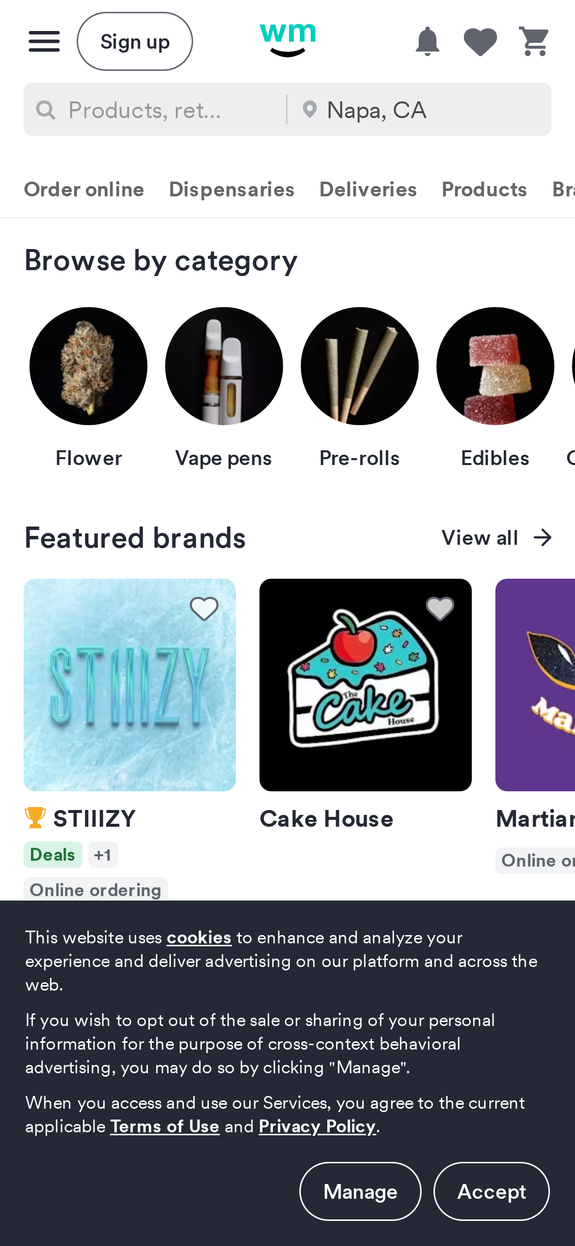 weedmaps.com Mobile Screenshot