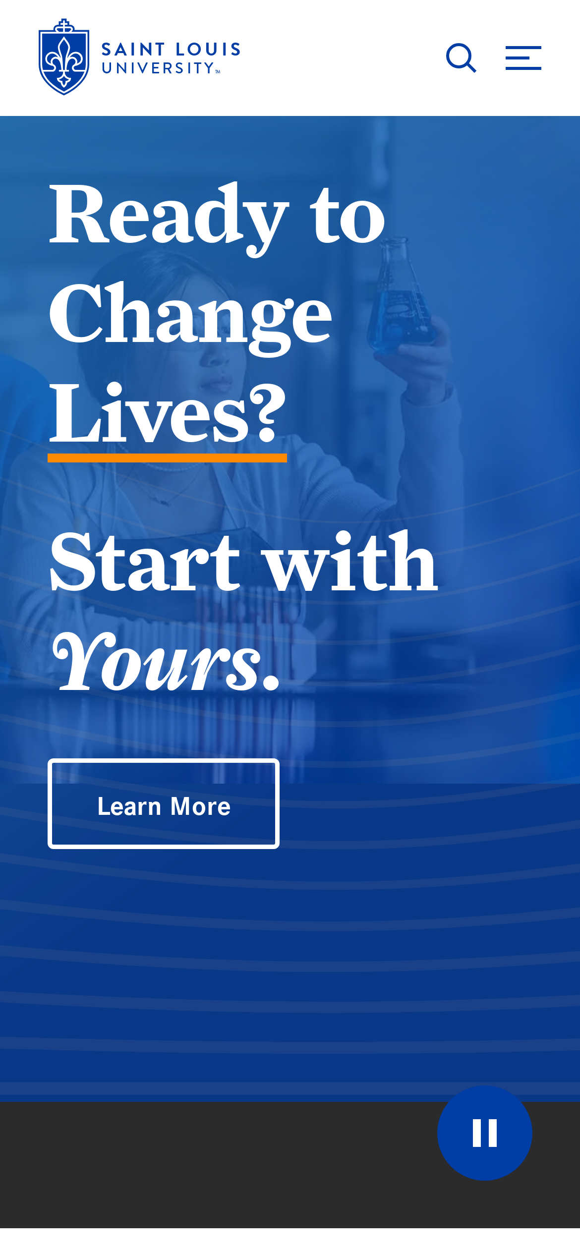 slu.edu Mobile Screenshot