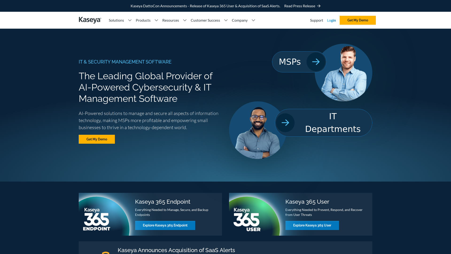 kaseya.com Desktop Screenshot