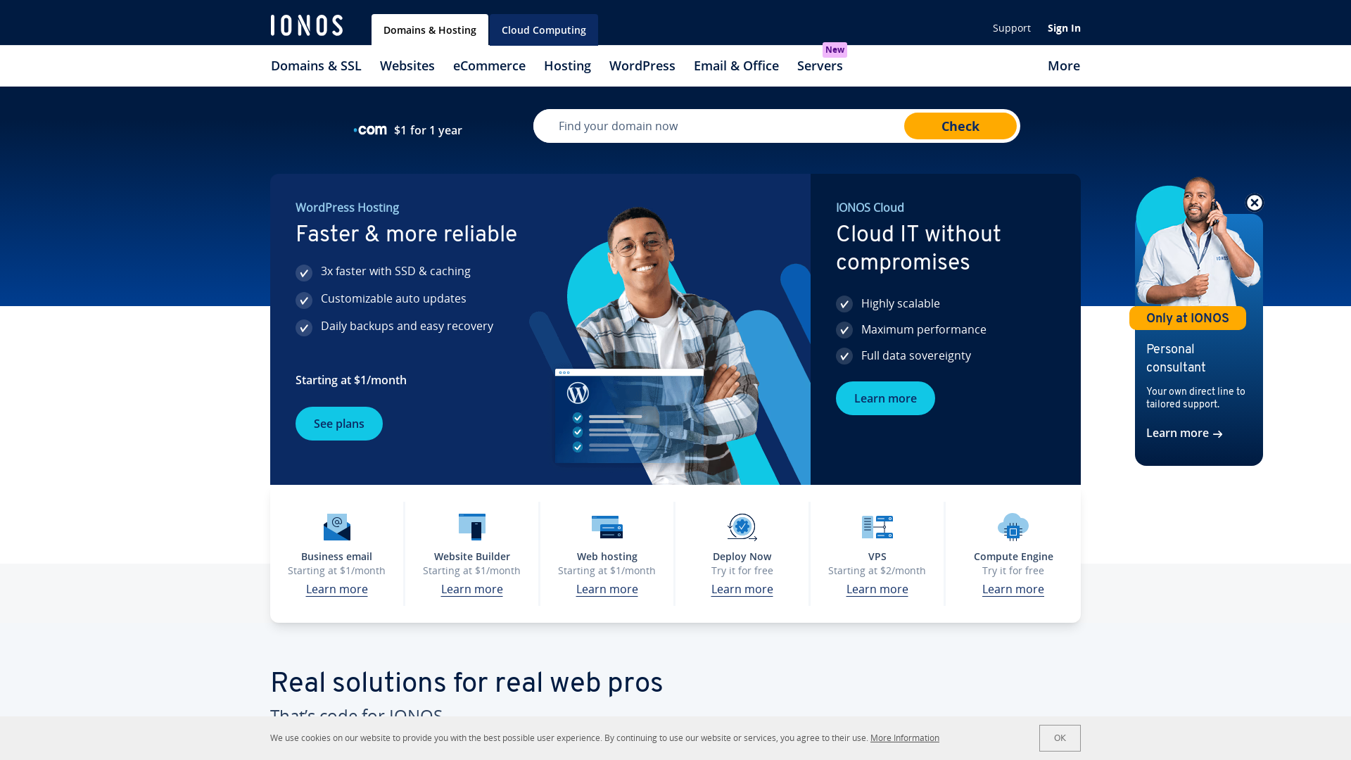 ionos.com Desktop Screenshot