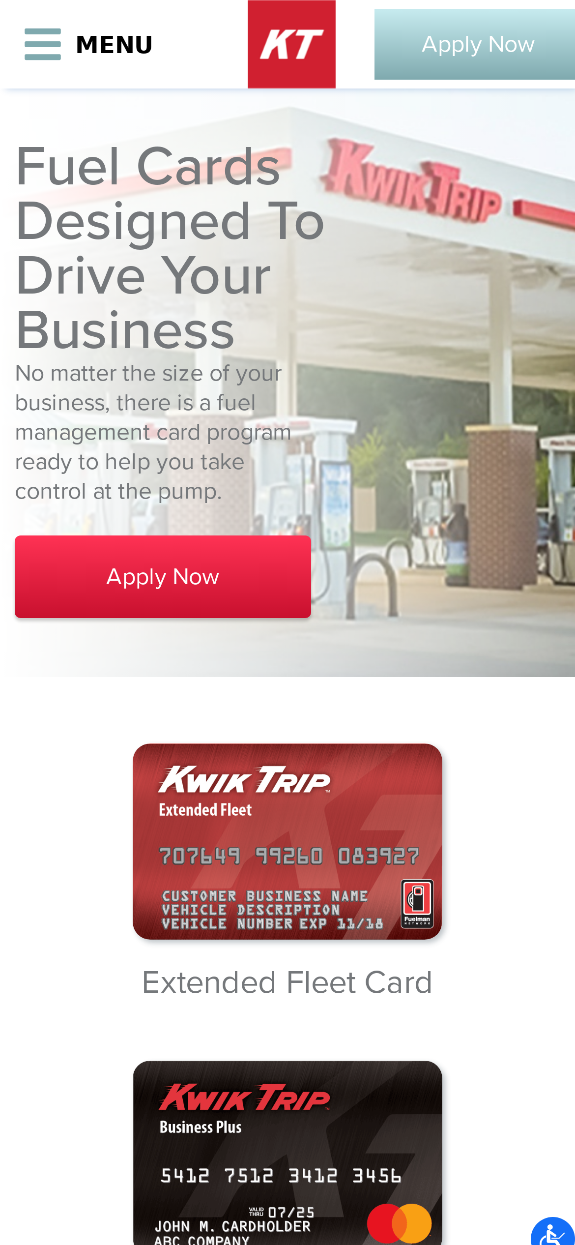 kwiktripfleet.com Mobile Screenshot