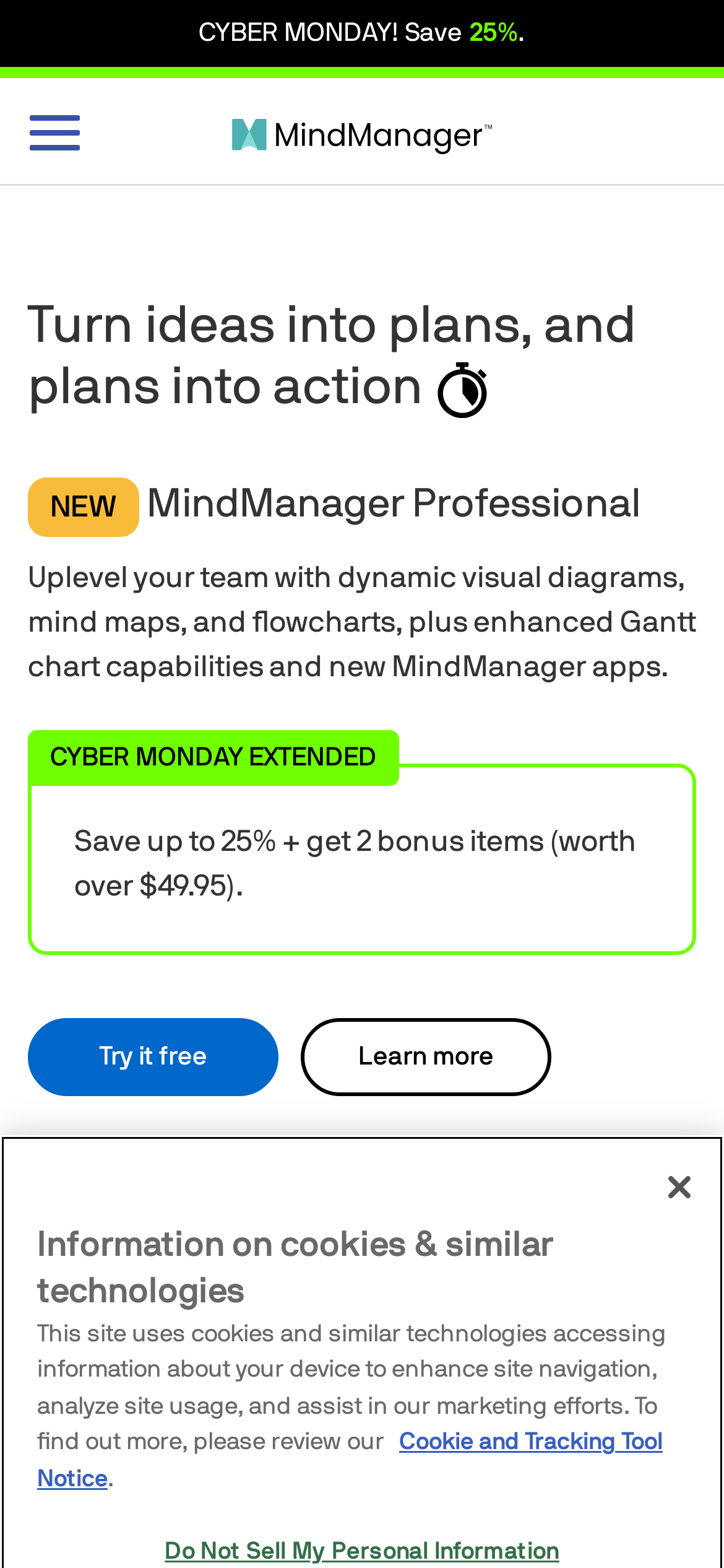 mindjet.com Mobile Screenshot