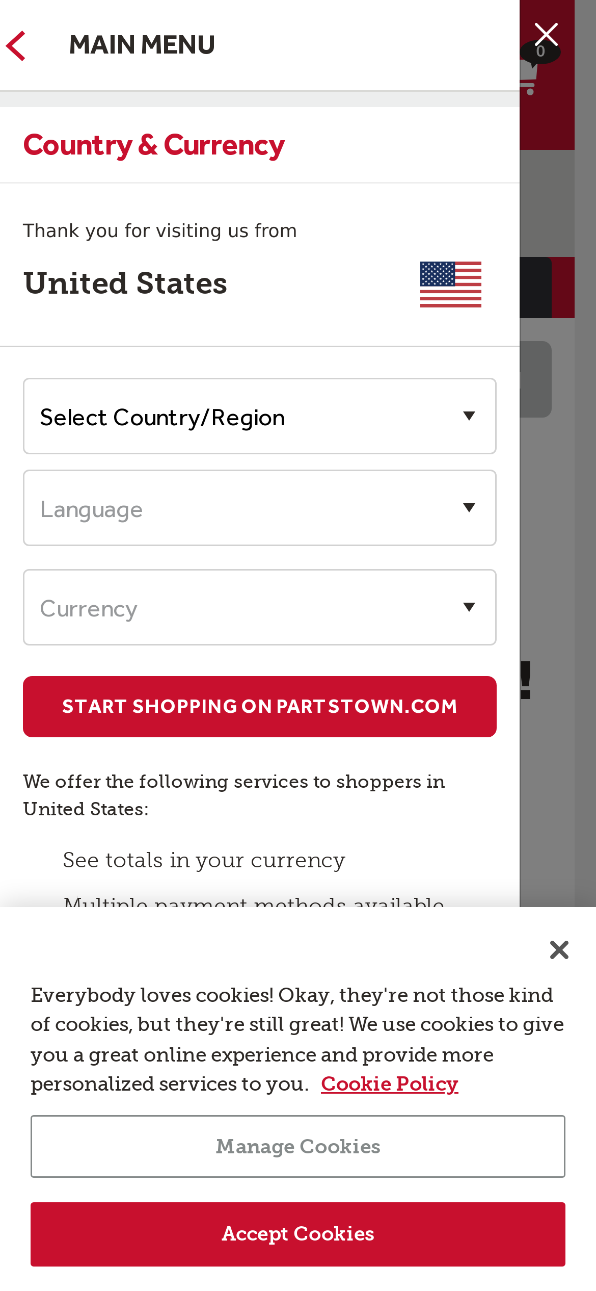 partstown.ca Mobile Screenshot